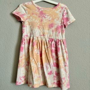 Cat & jack 5T pink and orange tie-dye dress